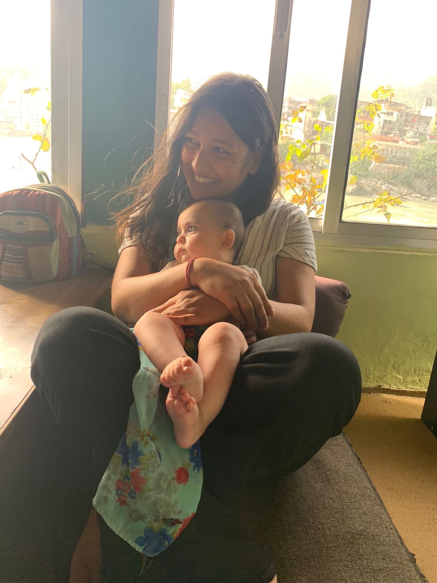 Playing with Melissa's daughter — the moment we first spoke